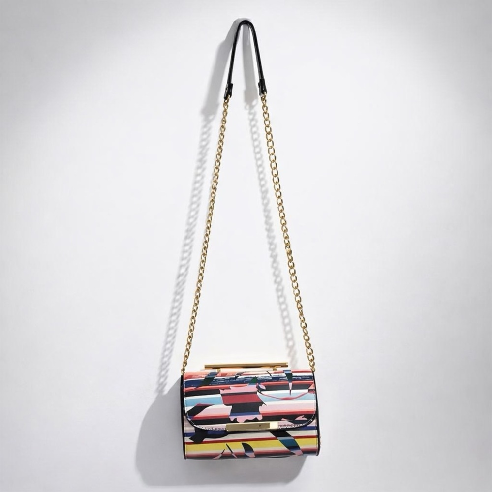 CALL IT SPRING Multicolor Gold Chain‎ Strap Women's Crossbody Bag Clutch Purse